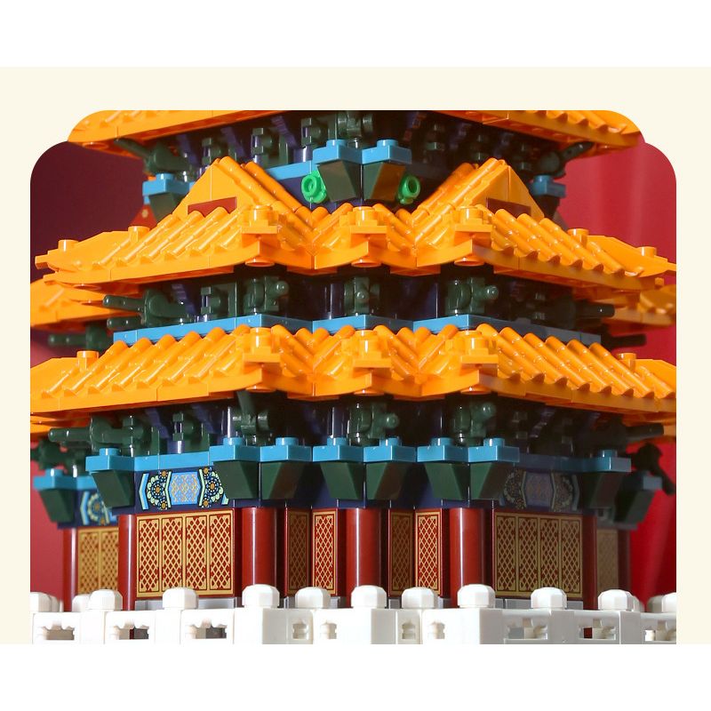 WANGE 5239 non  GÓC THÁP CỦA TỬ CẤM THÀNH BẮC KINH TRUNG QUỐC bộ đồ chơi xếp lắp ráp ghép mô hình Buildings 1252 khối