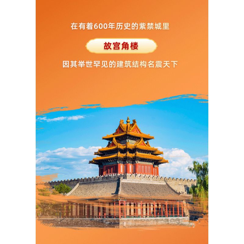 WANGE 5239 non  GÓC THÁP CỦA TỬ CẤM THÀNH BẮC KINH TRUNG QUỐC bộ đồ chơi xếp lắp ráp ghép mô hình Buildings 1252 khối