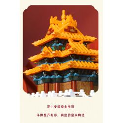 WANGE 5239 non  GÓC THÁP CỦA TỬ CẤM THÀNH BẮC KINH TRUNG QUỐC bộ đồ chơi xếp lắp ráp ghép mô hình Buildings 1252 khối