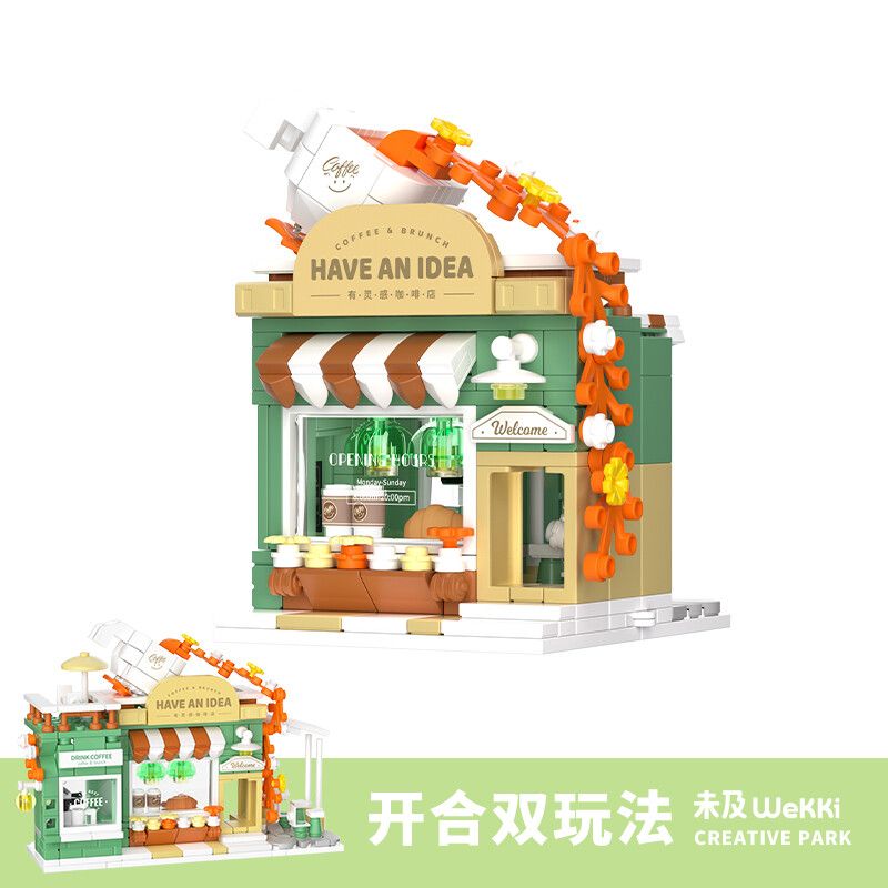 WEKKI 516602 non  QUÁN CÀ PHÊ ĐẦY CẢM HỨNG bộ đồ chơi xếp lắp ráp ghép mô hình Creator HAVE AN IDEA Sáng Tạo 307 khối