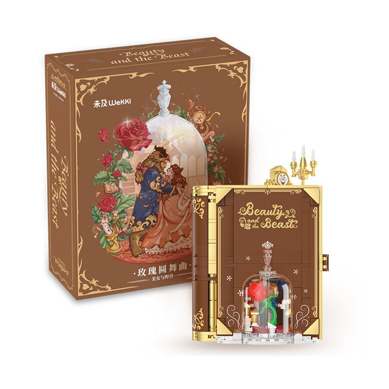 WEKKI 506181 non  ĐIỆU VALSE HOA HỒNG NGƯỜI ĐẸP VÀ QUÁI VẬT bộ đồ chơi xếp lắp ráp ghép mô hình Disney Princess BEAUTY AND THE BEAST Công Chúa 602 khối
