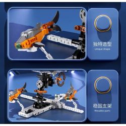 QIZHILE 90048 non  MÁY BIONIC RAY TÌM KIẾM CỨU NẠN HÀNG HẢI bộ đồ chơi xếp lắp ráp ghép mô hình Bionic Mechanics SEA RESCUE Sinh Vật Máy