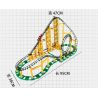 CDX 004 non  TÀU LƯỢN SAIWEI bộ đồ chơi xếp lắp ráp ghép mô hình SIDEWINDER ROLLER COASTER 848 khối