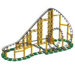 CDX 004 non  TÀU LƯỢN SAIWEI bộ đồ chơi xếp lắp ráp ghép mô hình SIDEWINDER ROLLER COASTER 848 khối