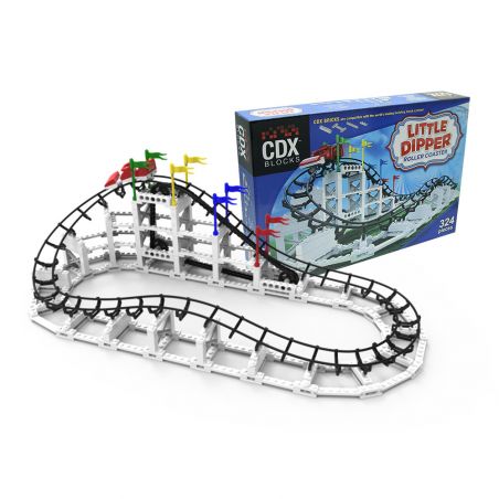 CDX 002 non  TÀU LƯỢN SIÊU TỐC BIG DIPPER SPEED bộ đồ chơi xếp lắp ráp ghép mô hình LITTLE DIPPER ROLLER COASTER 324 khối