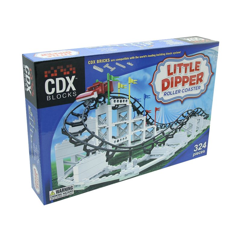 CDX 002 non  TÀU LƯỢN SIÊU TỐC BIG DIPPER SPEED bộ đồ chơi xếp lắp ráp ghép mô hình LITTLE DIPPER ROLLER COASTER 324 khối
