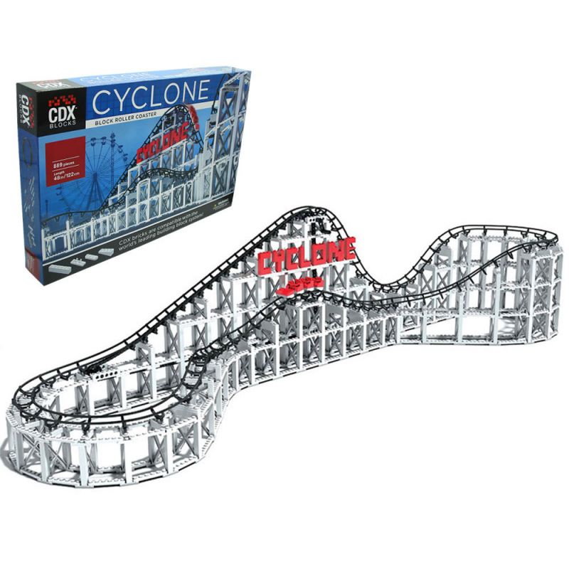 CDX 001 non Lego CƠN LỐC TÀU LƯỢN SIÊU TỐC bộ đồ chơi xếp lắp ráp ghép mô hình CYCLONE ROLLER COASTER 889 khối