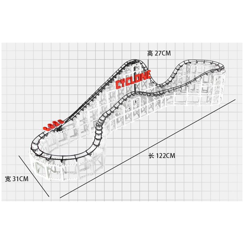 CDX 001 non  CƠN LỐC TÀU LƯỢN SIÊU TỐC bộ đồ chơi xếp lắp ráp ghép mô hình CYCLONE ROLLER COASTER 889 khối CDX 001 non  CƠN LỐC TÀU LƯỢN SIÊU TỐC bộ đồ chơi xếp lắp ráp ghép mô hình CYCLONE ROLLER COASTER 889 khối