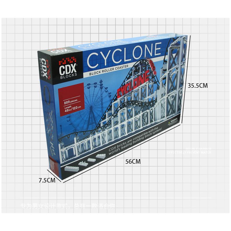 CDX 001 non  CƠN LỐC TÀU LƯỢN SIÊU TỐC bộ đồ chơi xếp lắp ráp ghép mô hình CYCLONE ROLLER COASTER 889 khối CDX 001 non  CƠN LỐC TÀU LƯỢN SIÊU TỐC bộ đồ chơi xếp lắp ráp ghép mô hình CYCLONE ROLLER COASTER 889 khối