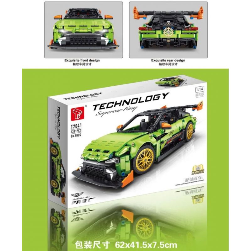 TA GAOLE T2041 2041 non  THẦN MẶT TRỜI GREEN GOBLIN ROADSTER tỷ lệ 1:14 bộ đồ chơi xếp lắp ráp ghép mô hình  TECHNOLOGY SUPER RACING Kỹ Thuật Công Nghệ Cao Mô Hình Phương Tiện 1381 khối