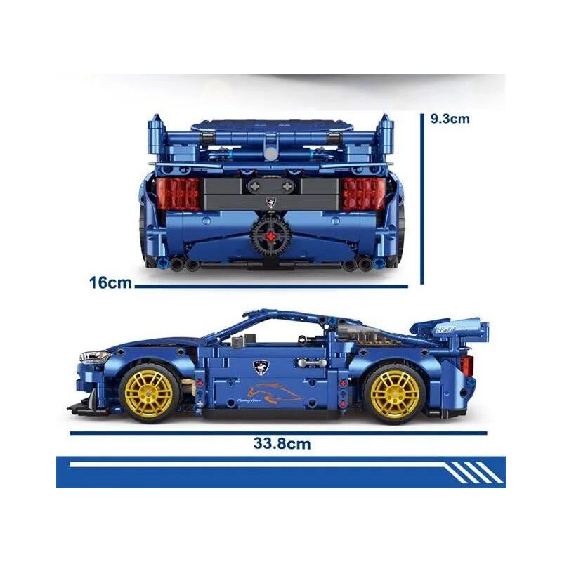 TA GAOLE T2040 2040 non  XE HƠI MUSTANG MỸ tỷ lệ 1:14 bộ đồ chơi xếp lắp ráp ghép mô hình  TECHNOLOGY SUPER RACING Kỹ Thuật Công Nghệ Cao Mô Hình Phương Tiện 1360 khối