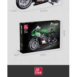 JIESTAR 91023 non  KAWASAKI NINJA ZX-10R tỷ lệ 1:14 bộ đồ chơi xếp lắp ráp ghép mô hình  Kỹ Thuật Công Nghệ Cao Mô Hình Phương Tiện 867 khối