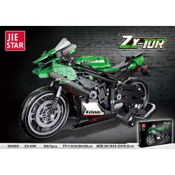 JIESTAR 91023 non  KAWASAKI NINJA ZX-10R tỷ lệ 1:14 bộ đồ chơi xếp lắp ráp ghép mô hình  Kỹ Thuật Công Nghệ Cao Mô Hình Phương Tiện 867 khối
