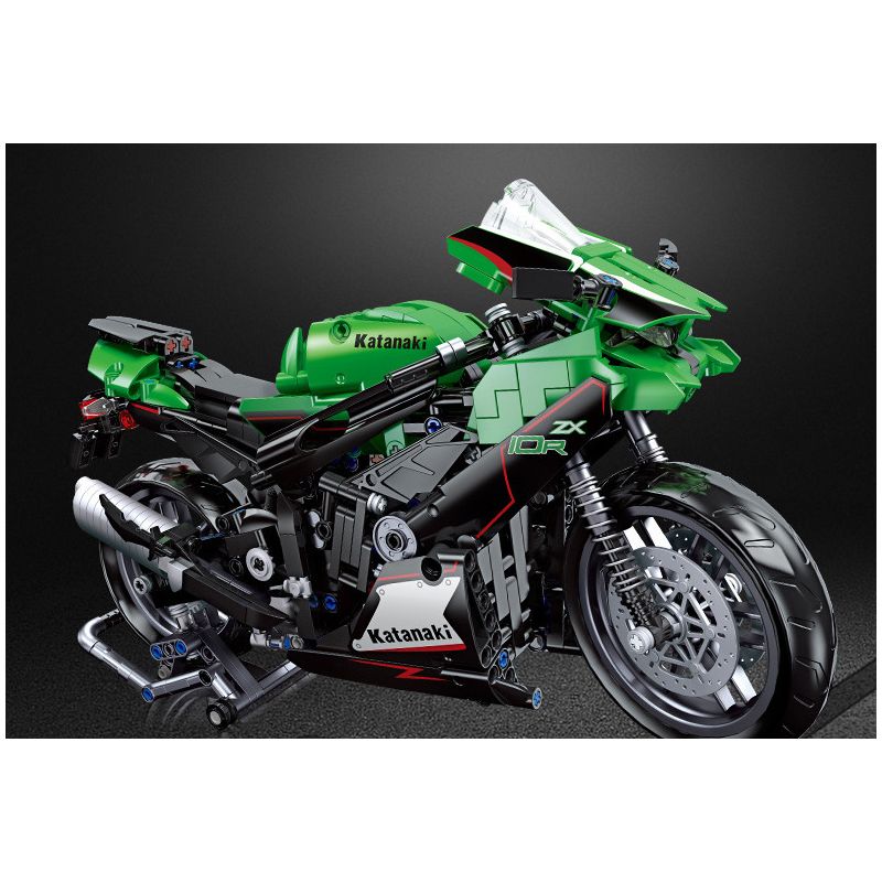 JIESTAR 91023 non  KAWASAKI NINJA ZX-10R tỷ lệ 1:14 bộ đồ chơi xếp lắp ráp ghép mô hình  Kỹ Thuật Công Nghệ Cao Mô Hình Phương Tiện 867 khối