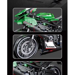 JIESTAR 91023 non  KAWASAKI NINJA ZX-10R tỷ lệ 1:14 bộ đồ chơi xếp lắp ráp ghép mô hình  Kỹ Thuật Công Nghệ Cao Mô Hình Phương Tiện 867 khối