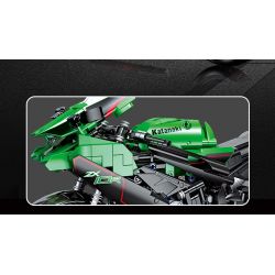 JIESTAR 91023 non  KAWASAKI NINJA ZX-10R tỷ lệ 1:14 bộ đồ chơi xếp lắp ráp ghép mô hình  Kỹ Thuật Công Nghệ Cao Mô Hình Phương Tiện 867 khối