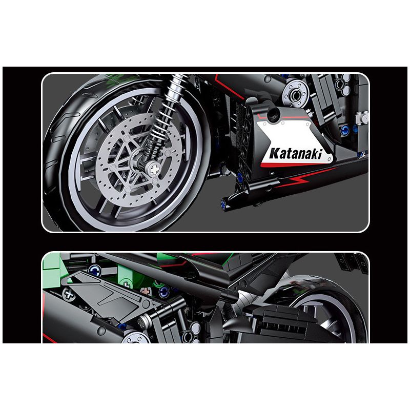 JIESTAR 91023 non  KAWASAKI NINJA ZX-10R tỷ lệ 1:14 bộ đồ chơi xếp lắp ráp ghép mô hình  Kỹ Thuật Công Nghệ Cao Mô Hình Phương Tiện 867 khối