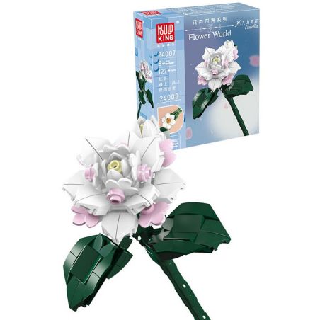 MouldKing 24007 Mould King 24007 non  HOA TRÀ bộ đồ chơi xếp lắp ráp ghép mô hình Flowers FLOWER WORLD CAMELLIA 127 khối