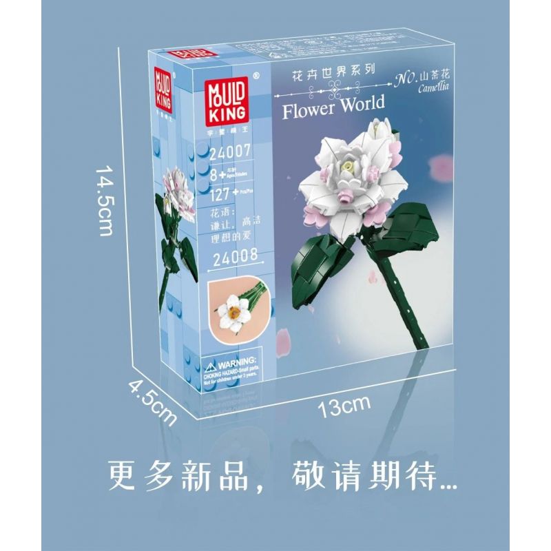 MouldKing 24007 Mould King 24007 non  HOA TRÀ bộ đồ chơi xếp lắp ráp ghép mô hình Flowers FLOWER WORLD CAMELLIA 127 khối