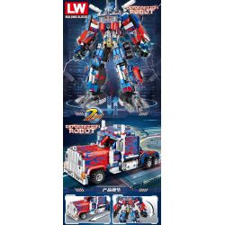LW 7043 non  ROBOT PHÁ HỦY OPTIMUS PRIME bộ đồ chơi xếp lắp ráp ghép mô hình Transformers DEFORMATION ROBOT Robot Đại Chiến Người Máy Biến Hình 553 khối