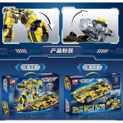 LW 7042 non  ROBOT PHÁ HỦY BUMBLEBEE bộ đồ chơi xếp lắp ráp ghép mô hình Transformers DEFORMATION ROBOT Robot Đại Chiến Người Máy Biến Hình 528 khối