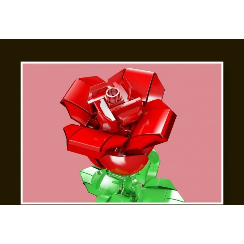 MouldKing 24005 Mould King 24005 non  HOA HỒNG bộ đồ chơi xếp lắp ráp ghép mô hình Flowers FLOWER WORLD ROSE 131 khối