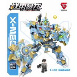 DOUBLE HEIGHT 50502 non  DÒNG KHỦNG LONG MECHA CÓ VŨ TRANG TYRANNOSAURUS BỌC THÉP bộ đồ chơi xếp lắp ráp ghép mô hình 778 khối