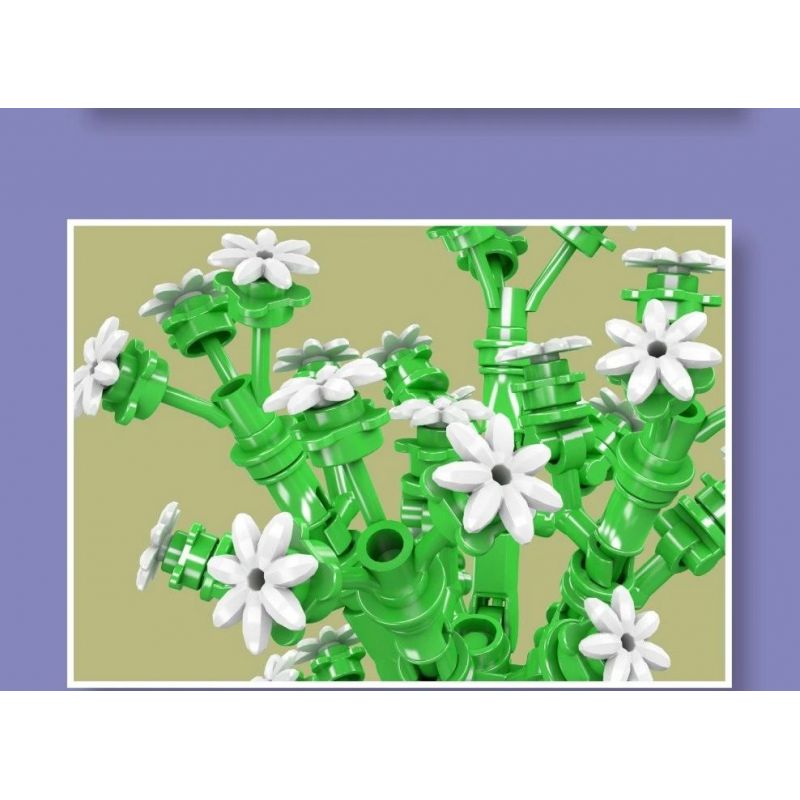 MouldKing 24004 Mould King 24004 non  BẦU TRỜI ĐẦY SAO bộ đồ chơi xếp lắp ráp ghép mô hình Flowers FLOWER WORLD BABYSBREATH Hoa 144 khối