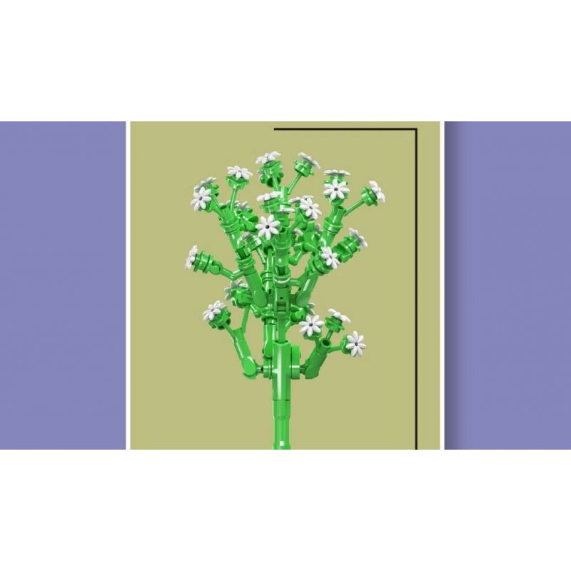 MouldKing 24004 Mould King 24004 non  BẦU TRỜI ĐẦY SAO bộ đồ chơi xếp lắp ráp ghép mô hình Flowers FLOWER WORLD BABYSBREATH Hoa 144 khối