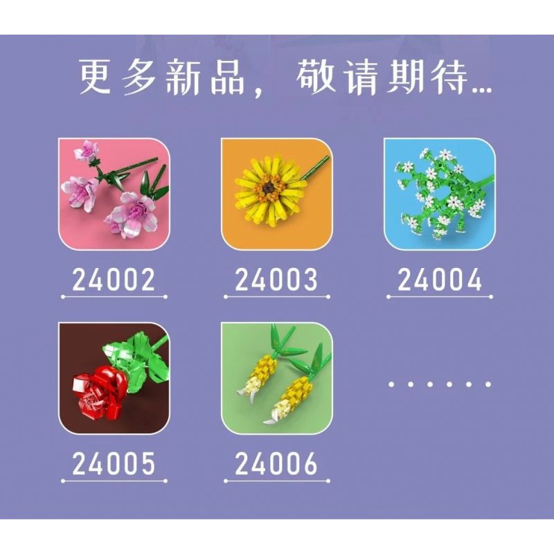MouldKing 24004 Mould King 24004 non  BẦU TRỜI ĐẦY SAO bộ đồ chơi xếp lắp ráp ghép mô hình Flowers FLOWER WORLD BABYSBREATH Hoa 144 khối