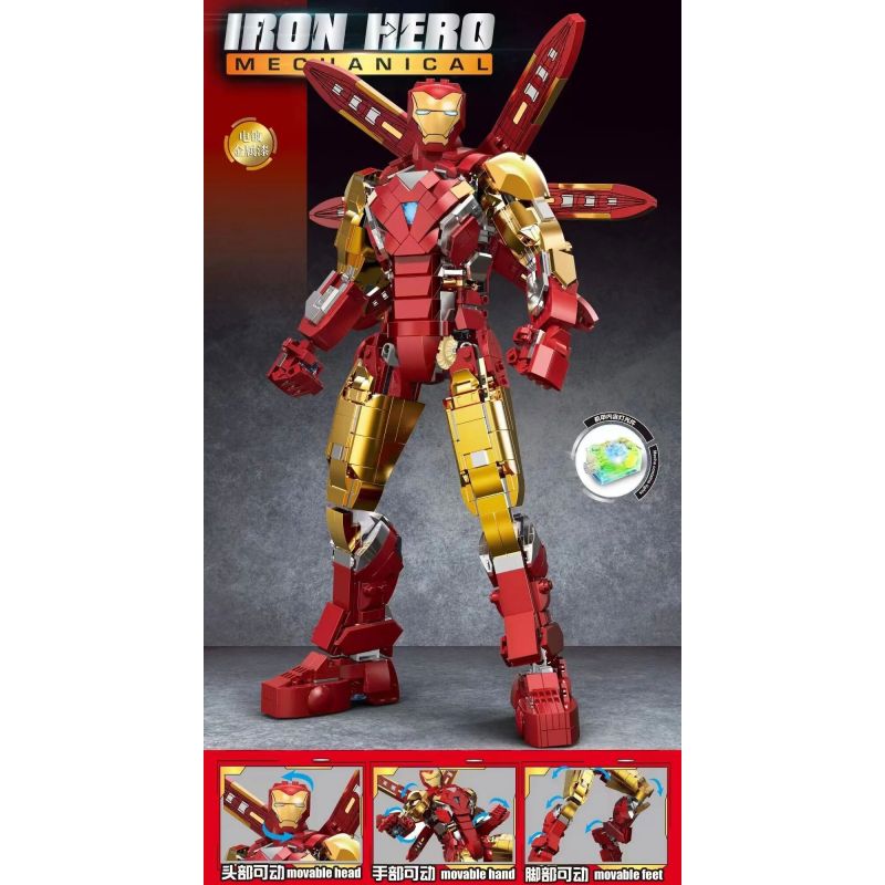 6201 拓乐 6009 non  NGƯỜI SẮT MK85 bộ đồ chơi xếp lắp ráp ghép mô hình Marvel Super Heroes IRON HERO Siêu Anh Hùng Marvel 1339 khối
