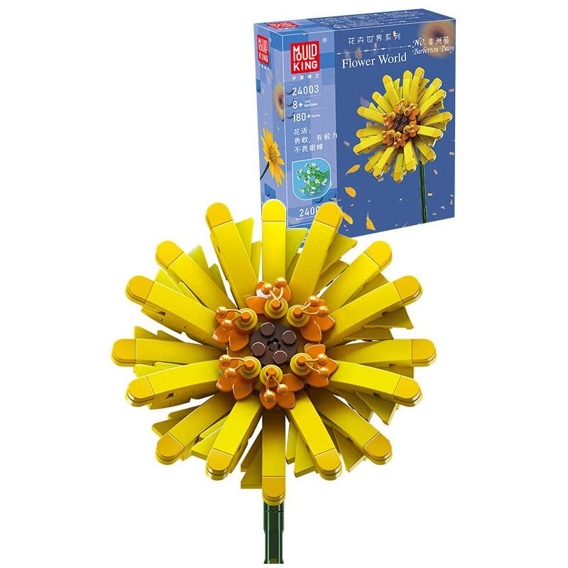 MouldKing 24003 Mould King 24003 non Lego HOA ĐỒNG TIỀN bộ đồ chơi xếp lắp ráp ghép mô hình Flowers FLOWER WORLD BARBERTON DAISY 180 khối