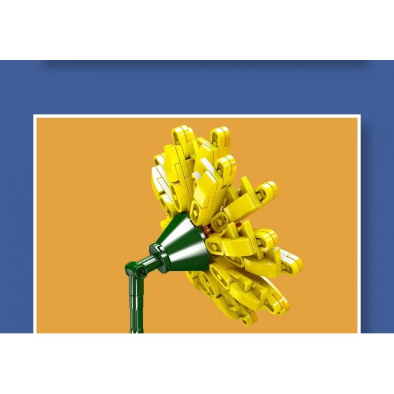 MouldKing 24003 Mould King 24003 non  HOA ĐỒNG TIỀN bộ đồ chơi xếp lắp ráp ghép mô hình Flowers FLOWER WORLD BARBERTON DAISY 180 khối