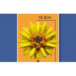 MouldKing 24003 Mould King 24003 non  HOA ĐỒNG TIỀN bộ đồ chơi xếp lắp ráp ghép mô hình Flowers FLOWER WORLD BARBERTON DAISY 180 khối
