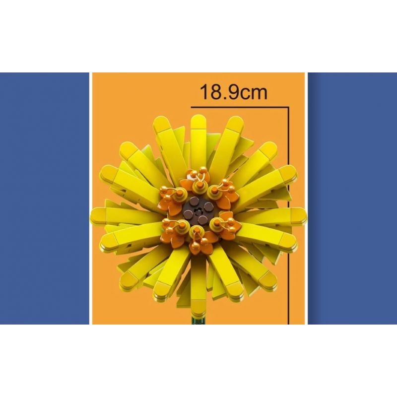 MouldKing 24003 Mould King 24003 non  HOA ĐỒNG TIỀN bộ đồ chơi xếp lắp ráp ghép mô hình Flowers FLOWER WORLD BARBERTON DAISY 180 khối