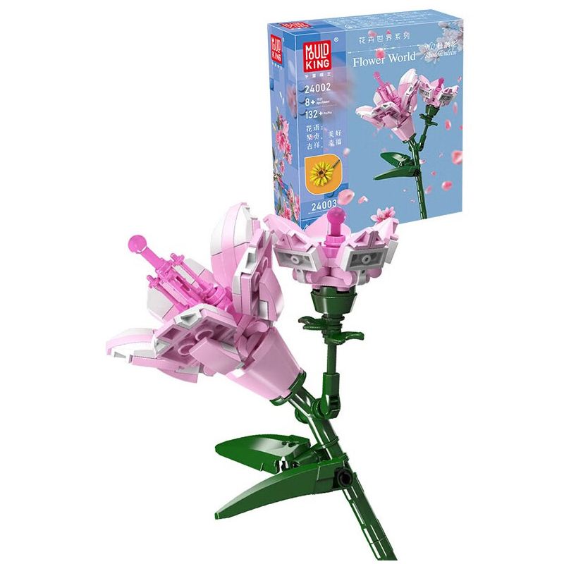 MouldKing 24002 Mould King 24002 non Lego HOA CHIM ÁC LÀ bộ đồ chơi xếp lắp ráp ghép mô hình Flowers FLOWER WORLD RHODODENDRON 132 khối