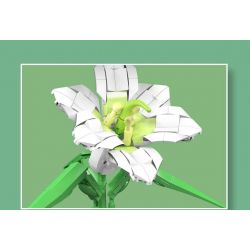 MouldKing 24001 Mould King 24001 non  HOA LOA KÈN bộ đồ chơi xếp lắp ráp ghép mô hình Flowers FLOWER WORLD LILY 178 khối