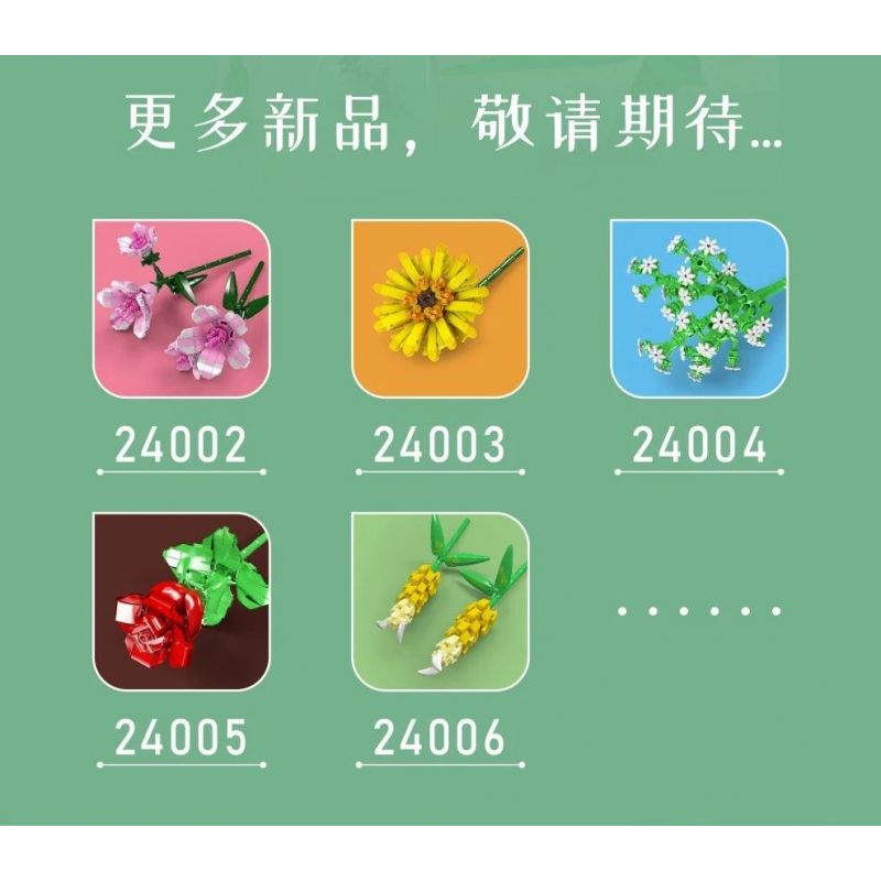 MouldKing 24001 Mould King 24001 non  HOA LOA KÈN bộ đồ chơi xếp lắp ráp ghép mô hình Flowers FLOWER WORLD LILY 178 khối