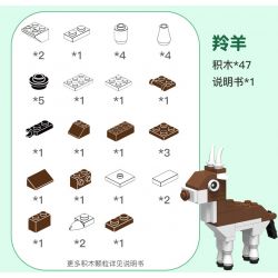 TUDAO TD-PS-002 PS-002 -002 TDPS-002 non  ĐỒNG CỎ KHOA HỌC ĐỘNG VẬT bộ đồ chơi xếp lắp ráp ghép mô hình Creator Sáng Tạo