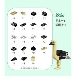 TUDAO TD-PS-002 PS-002 -002 TDPS-002 non  ĐỒNG CỎ KHOA HỌC ĐỘNG VẬT bộ đồ chơi xếp lắp ráp ghép mô hình Creator Sáng Tạo