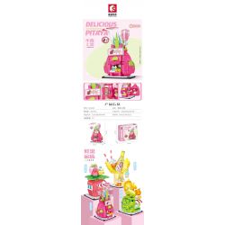 SEMBO 601623 non  THANH LONG NGỌT bộ đồ chơi xếp lắp ráp ghép mô hình Creator Sáng Tạo 298 khối