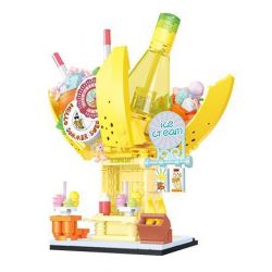 SEMBO 601622 non  NHÀ CHUỐI SÁP MỀM bộ đồ chơi xếp lắp ráp ghép mô hình Creator Sáng Tạo 296 khối