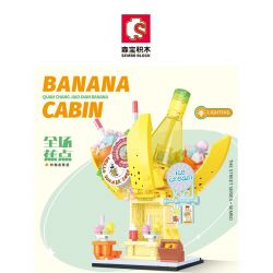 SEMBO 601622 non  NHÀ CHUỐI SÁP MỀM bộ đồ chơi xếp lắp ráp ghép mô hình Creator Sáng Tạo 296 khối