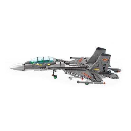 SEMBO 202189 non  MÁY BAY TÁC CHIẾN ĐIỆN TỬ MỚI J-16D bộ đồ chơi xếp lắp ráp ghép mô hình Military Army J-16D NEW ELECTRONIC WARFARE Quân Sự Bộ Đội 889 khối