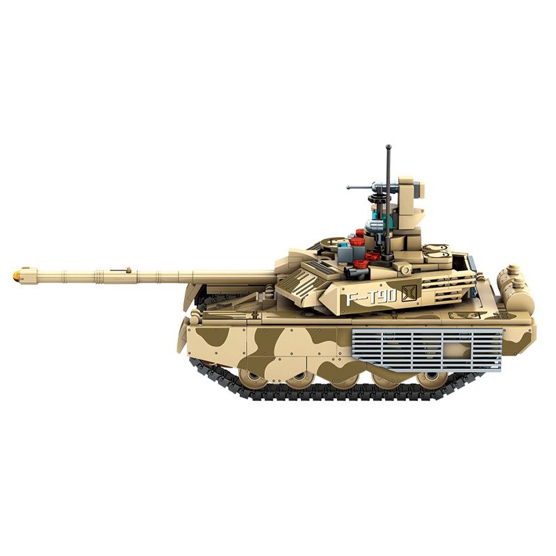 SEMBO 207004 non  XE TĂNG T90S bộ đồ chơi xếp lắp ráp ghép mô hình Military Army SURVIVAL WARFARE T90S TANK Quân Sự Bộ Đội 710 khối