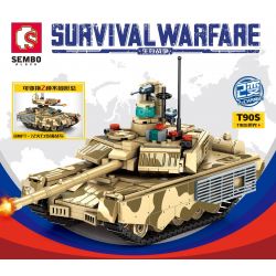 SEMBO 207004 non  XE TĂNG T90S bộ đồ chơi xếp lắp ráp ghép mô hình Military Army SURVIVAL WARFARE T90S TANK Quân Sự Bộ Đội 710 khối