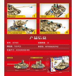 SEMBO 207004 non  XE TĂNG T90S bộ đồ chơi xếp lắp ráp ghép mô hình Military Army SURVIVAL WARFARE T90S TANK Quân Sự Bộ Đội 710 khối
