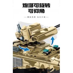 SEMBO 207004 non  XE TĂNG T90S bộ đồ chơi xếp lắp ráp ghép mô hình Military Army SURVIVAL WARFARE T90S TANK Quân Sự Bộ Đội 710 khối