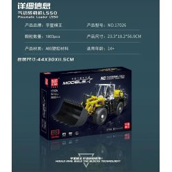 MouldKing 17026 Mould King 17026 non  MÁY XÚC LẬT THỦY TĨNH LIEBHERR L550 KHÍ NÉN bộ đồ chơi xếp lắp ráp ghép mô hình  PNEUMATIC LOADER L550 Kỹ Thuật Công Nghệ Cao Mô Hình Phương Tiện 1803 khối