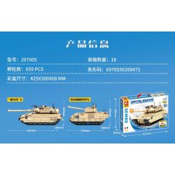 SEMBO 207005 non  XE TĂNG CHIẾN ĐẤU CHỦ LỰC MERKAVA 4 bộ đồ chơi xếp lắp ráp ghép mô hình Military Army SURVIVAL WARFARE MERKAVA MAIN BATTLE TANK Quân Sự Bộ Đội 659 khối